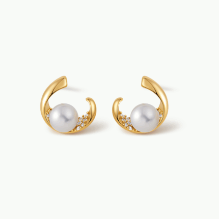 Minimalist Blue Akoya Pearl Earrings