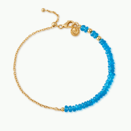 Apatite Bead Bracelet in 14K Gold