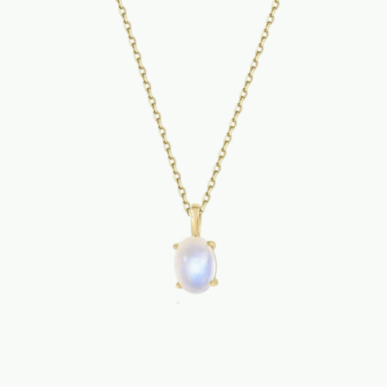 Moonstone Necklace in 9k Gold