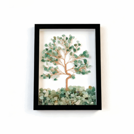 Manifestation Crystal Tree in Picture Frame - Green Aventurine