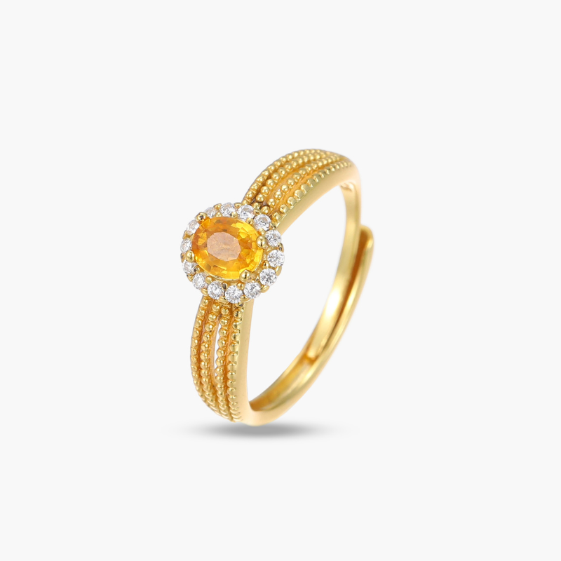 黄色蓝宝石戒指-1